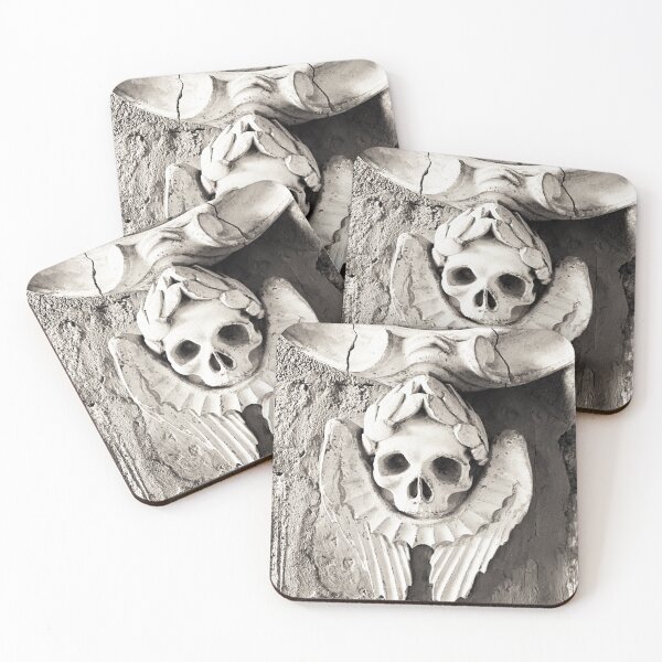 Item preview, skull and wreath stone memorial designed and sold by Infraredphoto.