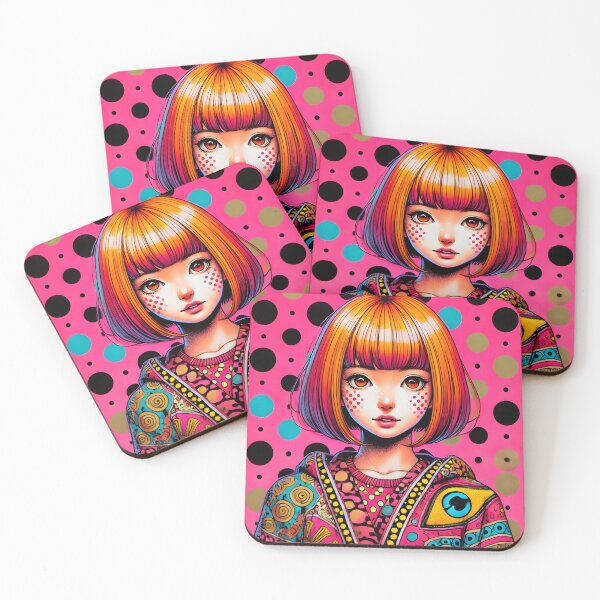 Item preview, Girl in Yayoi Style Illustration designed and sold by unrealartwork.