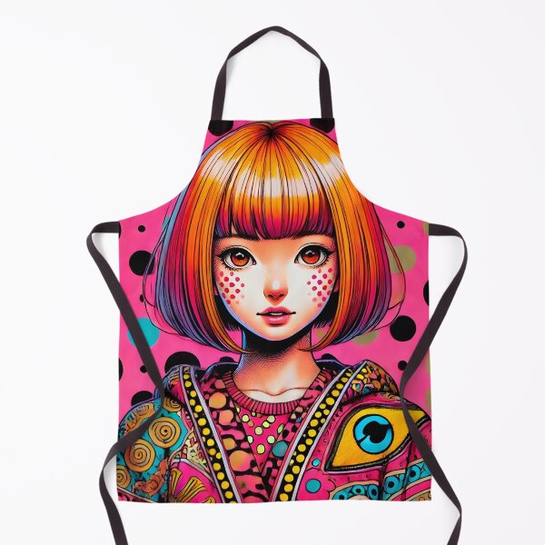 Item preview, Girl in Yayoi Style Illustration designed and sold by unrealartwork.