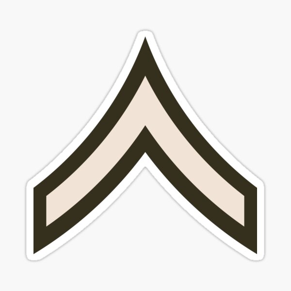 Vista previa del artículo con la obra «Insignia de rango de soldado raso OR-2 del ejército de los Estados Unidos», diseñado y vendido por wordwidesymbols.