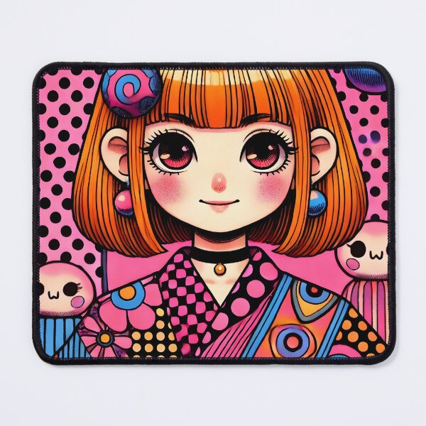 Item preview, Girl Yayoi Style Illustration designed and sold by unrealartwork.