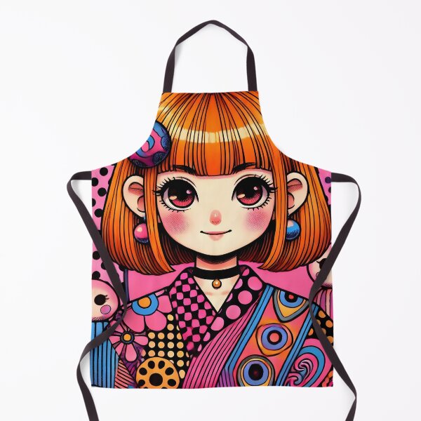 Item preview, Girl Yayoi Style Illustration designed and sold by unrealartwork.