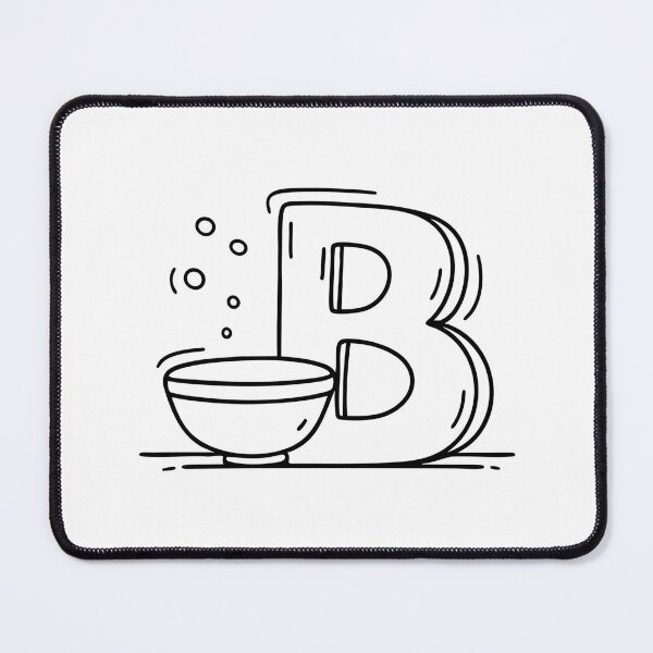 Item preview, An Illustration of a Bowl Beside Letter B designed and sold by rasagamastore.