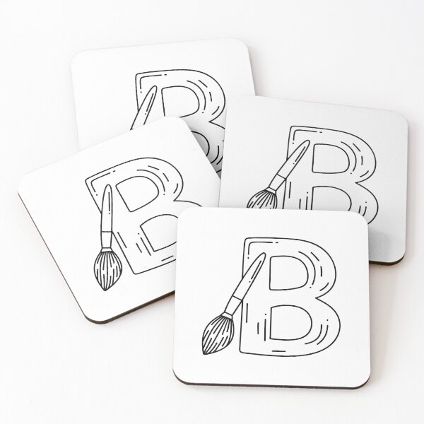 Item preview, An Illustration of a Brush Beside Letter B designed and sold by rasagamastore.
