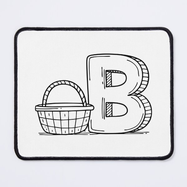 Artikelvorschau, Eine Abbildung eines Korbes neben dem Buchstaben B entworfen und verkauft von rasagamastore.