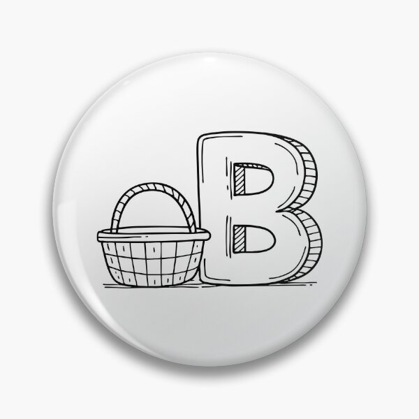 Item preview, An Illustration of a Basket Beside Letter B designed and sold by rasagamastore.