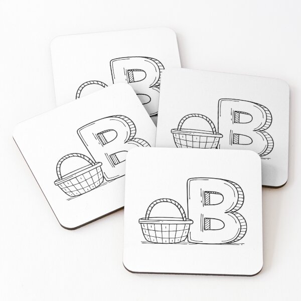 Item preview, An Illustration of a Basket Beside Letter B designed and sold by rasagamastore.