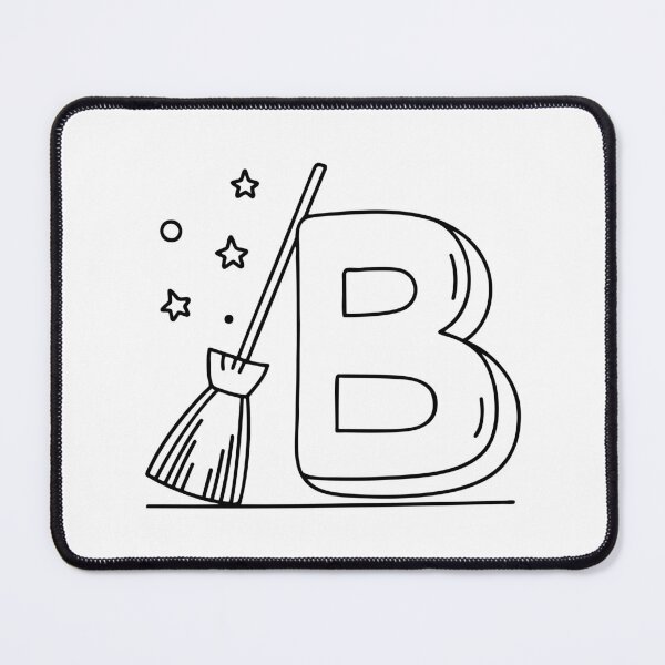 Item preview, An Illustration of Broom Beside Letter B designed and sold by rasagamastore.
