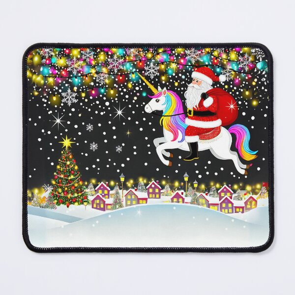 Item preview, Santa on Unicorn Christmas Magic with Festive Lights designed and sold by Nalin-Design.