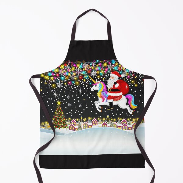 Item preview, Santa on Unicorn Christmas Magic with Festive Lights designed and sold by Nalin-Design.