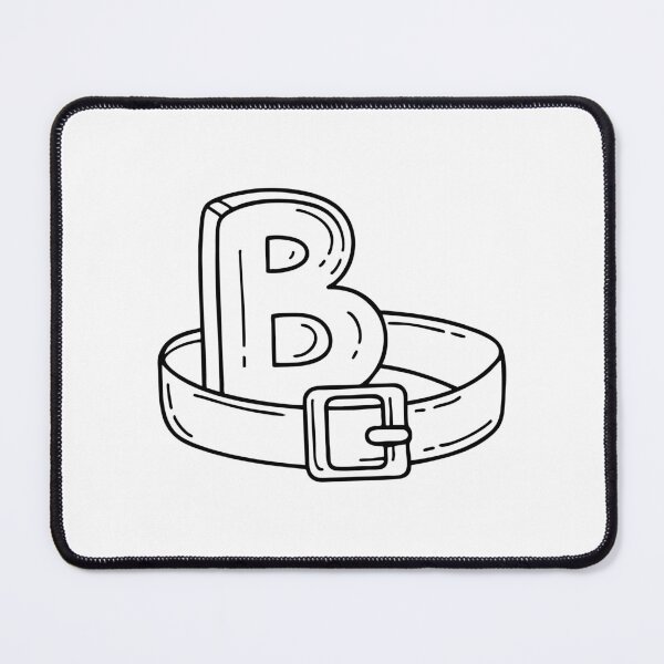 Item preview, An Illustration of Belt and Letter B Beside designed and sold by rasagamastore.