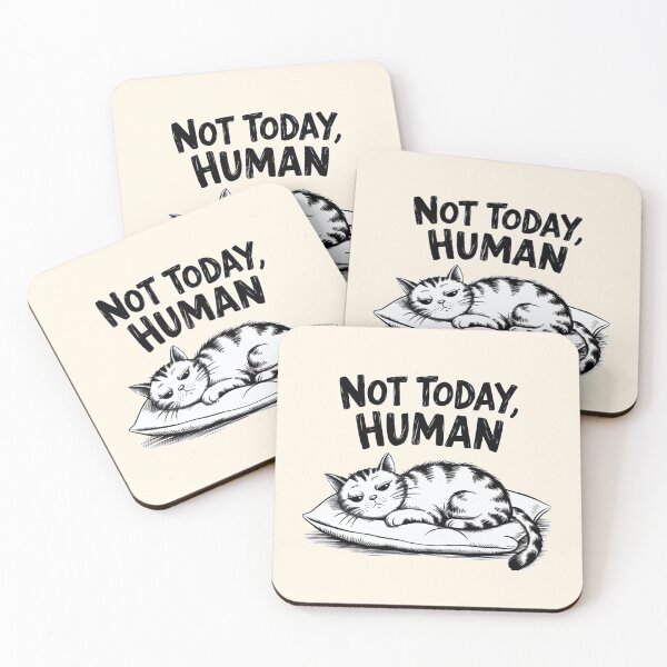 Item preview, Not Today Human Grumpy Cat Illustration designed and sold by Dream-Fab.