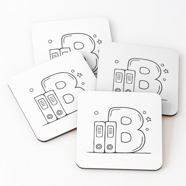 Item preview, An Illustration of Binders Beside Letter B designed and sold by rasagamastore.