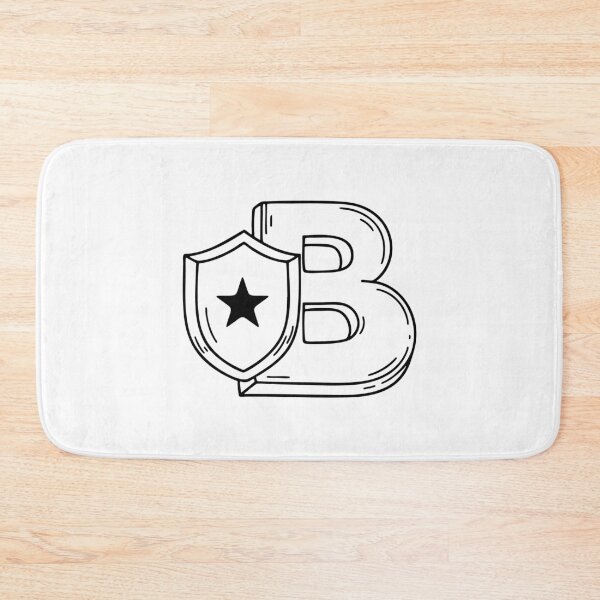 Item preview, An Illustration of Modern Letter B Beside Badge Shield designed and sold by rasagamastore.