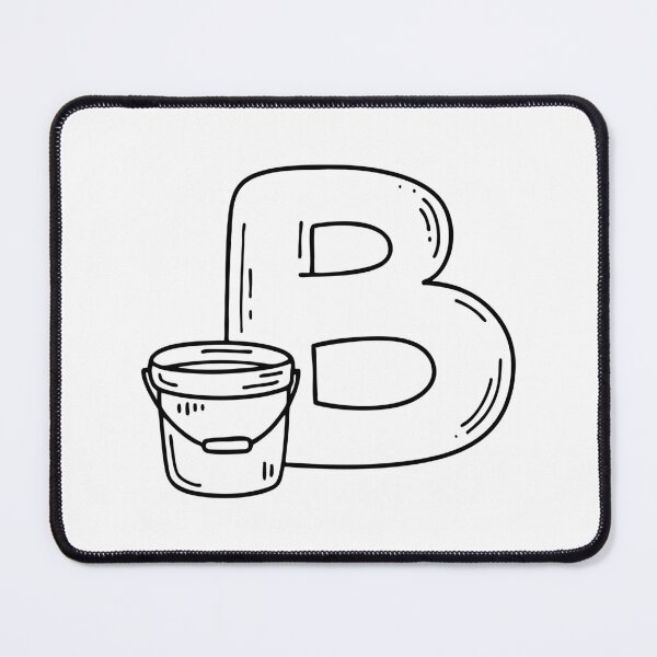 Item preview, An Illustration of Big Bucket Beside Letter B designed and sold by rasagamastore.