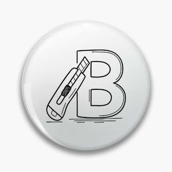 Item preview, An Illustration of Boxcutter Beside Letter B designed and sold by rasagamastore.