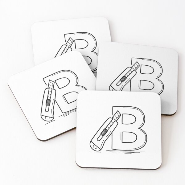 Item preview, An Illustration of Boxcutter Beside Letter B designed and sold by rasagamastore.