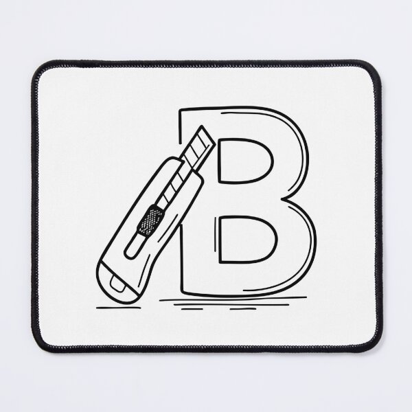 Item preview, An Illustration of Boxcutter Beside Letter B designed and sold by rasagamastore.