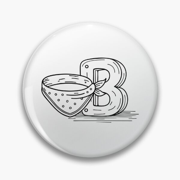 Item preview, An Illustration of Letter B Beside a Bandana designed and sold by rasagamastore.