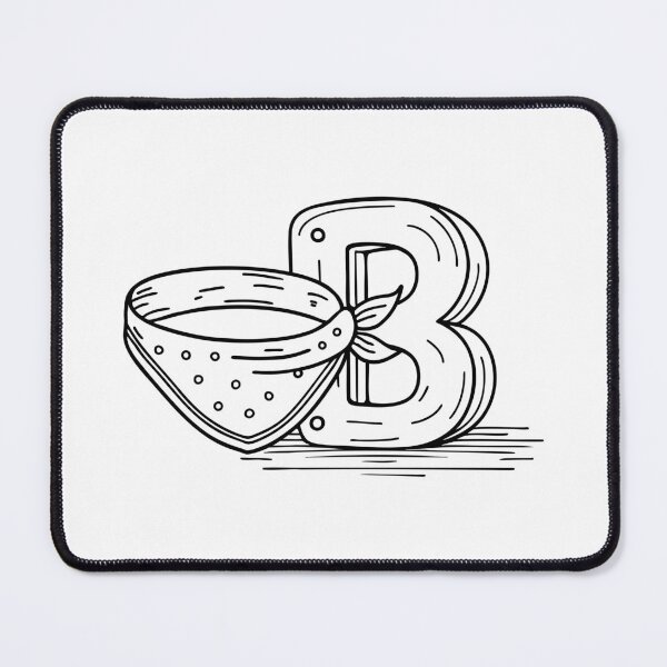 Item preview, An Illustration of Letter B Beside a Bandana designed and sold by rasagamastore.