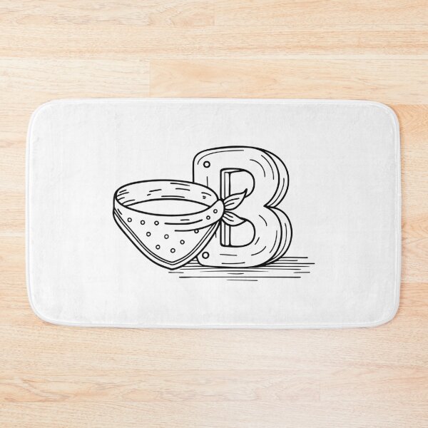 Item preview, An Illustration of Letter B Beside a Bandana designed and sold by rasagamastore.