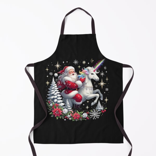 Item preview, Santa Riding Unicorn with Rainbow Horn Christmas Magic designed and sold by Nalin-Design.