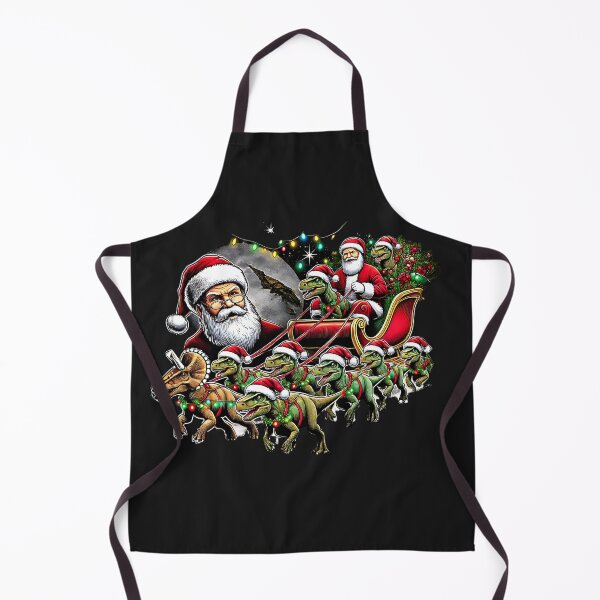 Aperçu de l'œuvre Santa Dinosaur Sleigh Ride Christmas Fantasy Fun créée et vendue par Nalin-Design.