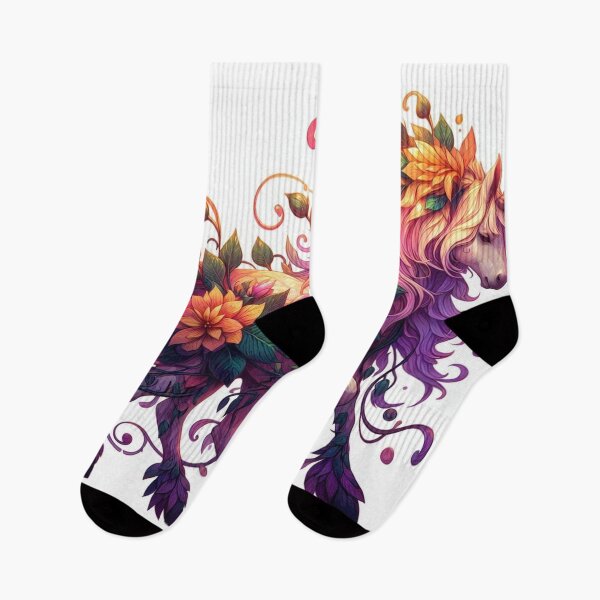 Item preview, Floral Unicorn's Graceful Stride designed and sold by TeslaSt0re.