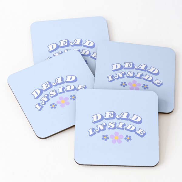 Item preview, DEAD INSIDE Ironic Hippie Aesthetic Text Art designed and sold by -Candy-Shop-.