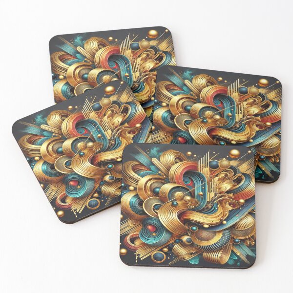 Item preview, Abstract Extravaganza in gold, 4K Resolution designed and sold by CreaKat.