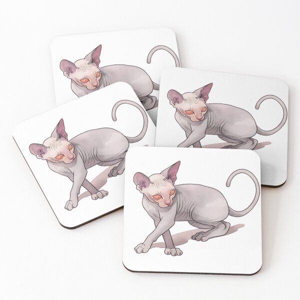 Item preview, A Sphynx cat illustration in watercolor beautifully captures the unique elegance designed and sold by kojinho.