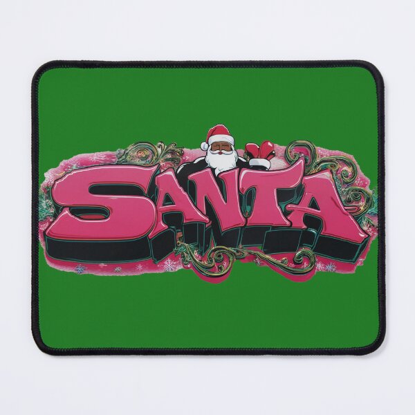 Item preview, Grafiti Style Black Santa with hot Pink designed and sold by KeshaEls.