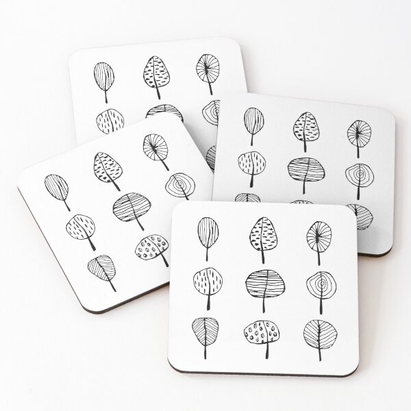 Item preview, Happy deciduous forest doodle ink designed and sold by HoldasGarten.