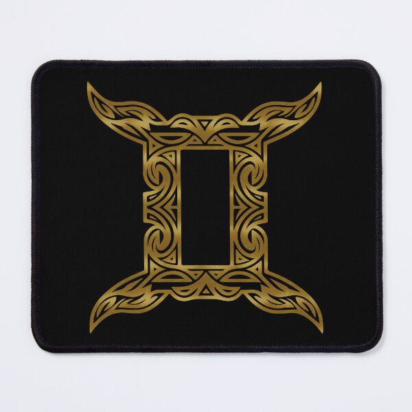 Aperçu de l'œuvre Signe du Zodiaque Gémeaux - Tribal Gold créée et vendue par TrippyOutfitter.
