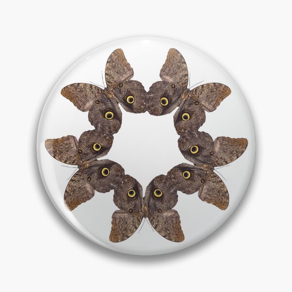 Item preview, "Circle of Symmetry: Owl Butterflies in Harmony" designed and sold by Carocas20.