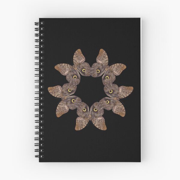 Item preview, "Circle of Symmetry: Owl Butterflies in Harmony" designed and sold by Carocas20.