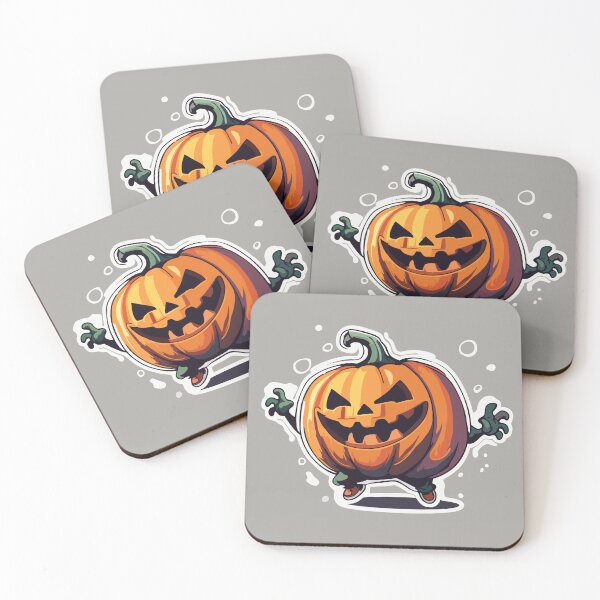 Item preview, Sticker - Screaming halloween pumpkin cute cartoon character designed and sold by Gabi.Media.