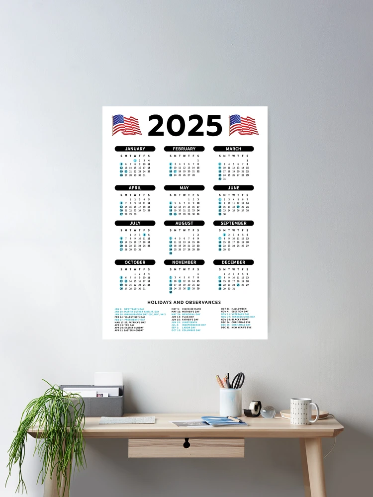2025 Calendar With Holidays