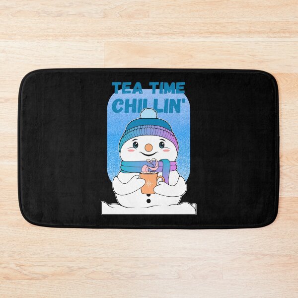 Item preview, Tea Time Chillin' | Cozy Kawaii Snowman designed and sold by ObsidianDaz.