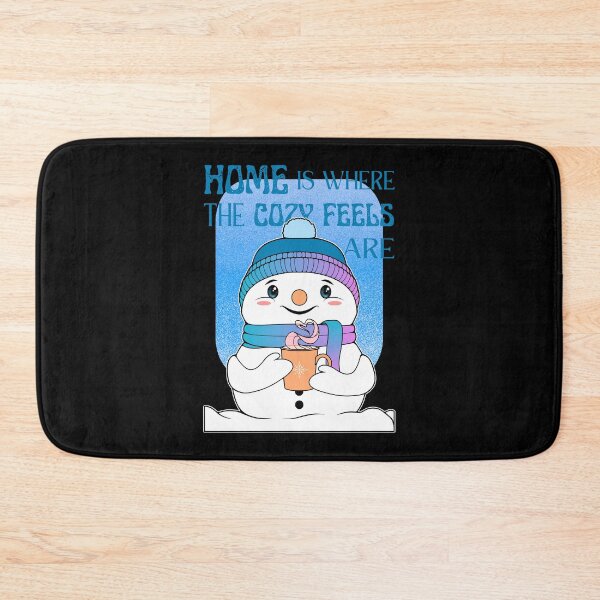 Item preview, Home Is Where The Cozy Feels Are | Kawaii Snowman designed and sold by ObsidianDaz.