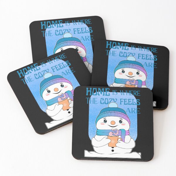 Item preview, Home Is Where The Cozy Feels Are | Kawaii Snowman designed and sold by ObsidianDaz.