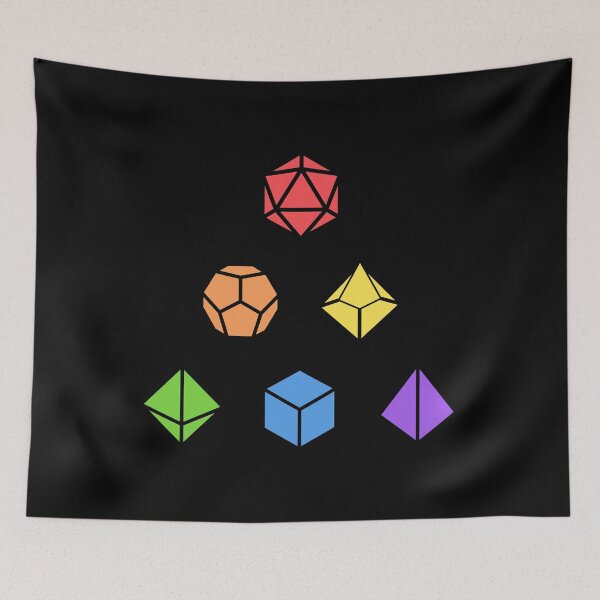 Item preview, Colorful Polyhedral Dice Set Rainbow designed and sold by pixeptional.