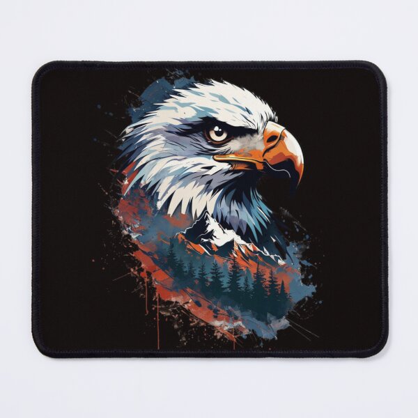 Item preview, Eagle Head and Stylized Mountain designed and sold by Aise06.