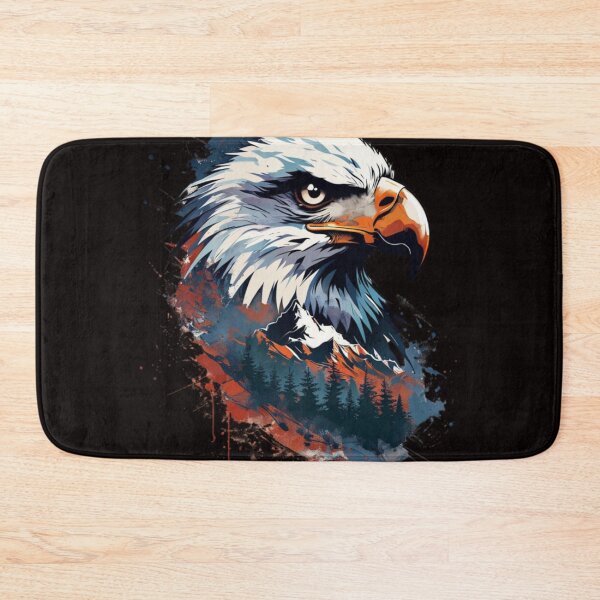 Item preview, Eagle Head and Stylized Mountain designed and sold by Aise06.