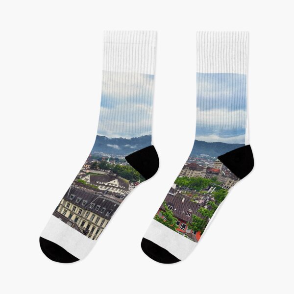 Item preview, Old town Zurich cloudy morning skyline, Switzerland designed and sold by goceris.