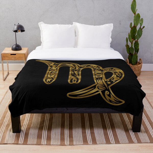 Aperçu de l'œuvre Signe du Zodiaque Vierge – Tribal Gold créée et vendue par TrippyOutfitter.