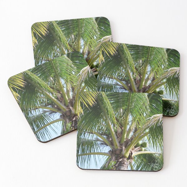Item preview, Minimalist Coconut Palm Tree with Green Fronds designed and sold by NatureUnleashed.