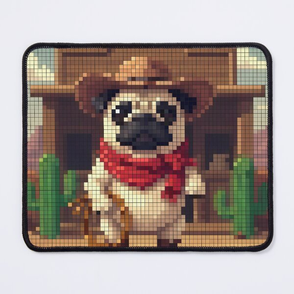 Item preview, Pixel Pug The Cowboy of the Wild West designed and sold by NaturePixel.