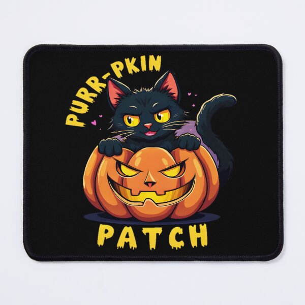 Item preview, Purr-pkin Patch Creepy Cat designed and sold by AlphaTeez.
