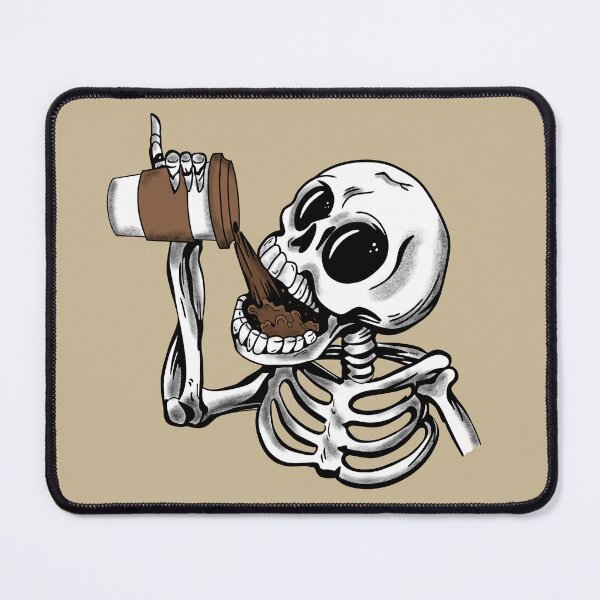 Item preview, Skeleton Drinking Coffee designed and sold by TeeLabDesign.